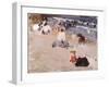 People Sitting on the Beach, 1906-Joaquín Sorolla y Bastida-Framed Premium Giclee Print