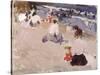 People Sitting on the Beach, 1906-Joaquín Sorolla y Bastida-Stretched Canvas