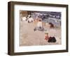 People Sitting on the Beach, 1906-Joaquín Sorolla y Bastida-Framed Premium Giclee Print