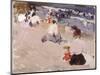 People Sitting on the Beach, 1906-Joaquín Sorolla y Bastida-Mounted Premium Giclee Print