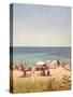 People Sitting on the Beach in Summer-Jillian Melnyk-Stretched Canvas