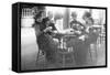 People Sitting with Drinks-null-Framed Stretched Canvas