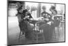 People Sitting with Drinks-null-Mounted Photographic Print