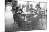 People Sitting with Drinks-null-Mounted Photographic Print