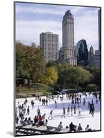 People Skating in Central Park, Manhattan, New York City, New York, USA-Peter Scholey-Mounted Photographic Print