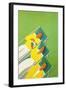 People Smoking in Deck Chairs, French Poster-null-Framed Giclee Print