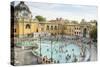 People Soaking and Swimming in the Famous Szechenhu Thermal Bath, Budapest, Hungary-Kimberly Walker-Stretched Canvas