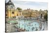 People Soaking and Swimming in the Famous Szechenhu Thermal Bath, Budapest, Hungary-Kimberly Walker-Stretched Canvas