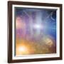 People Soaring Toward Light Amongst Stars-rolffimages-Framed Art Print