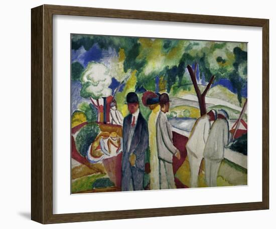 People Strolling 1913-Auguste Macke-Framed Giclee Print