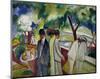 People Strolling 1913-Auguste Macke-Mounted Giclee Print