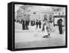 People Strolling along Champs-Elysees-null-Framed Stretched Canvas