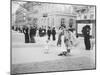 People Strolling along Champs-Elysees-null-Mounted Photographic Print