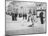 People Strolling along Champs-Elysees-null-Mounted Photographic Print