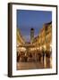 People Strolling and Cafes, Placa Lit Up at Dusk, Dubrovnik, Croatia, Europe-John Miller-Framed Photographic Print