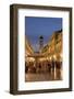 People Strolling and Cafes, Placa Lit Up at Dusk, Dubrovnik, Croatia, Europe-John Miller-Framed Photographic Print