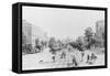 People Strolling through Washington D.C.-null-Framed Stretched Canvas