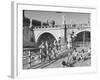 People Sunbathing and Swimming at the Tiber Boathouse-Dmitri Kessel-Framed Photographic Print