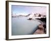 People Swim in the Blue Lagoon Spa in Grindavik, Iceland-null-Framed Photographic Print