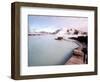 People Swim in the Blue Lagoon Spa in Grindavik, Iceland-null-Framed Photographic Print