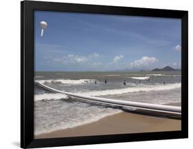 People Swimming Within Stinger Protection Net at Palm Cove-Nick Servian-Framed Photographic Print