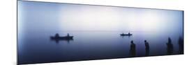 People Taking a Ritual Dip in a River, Ganges River, Varanasi, Uttar Pradesh, India-null-Mounted Photographic Print