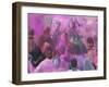 People Throwing Color Powder and Water on Street, Holy Festival, Barsana, India-Keren Su-Framed Photographic Print