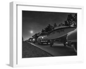 People Towing their Boats after Motor Boating Throughout the Day-null-Framed Photographic Print