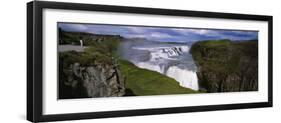 People Viewing Gullfoss or the Golden Waterfall, Iceland-null-Framed Photographic Print