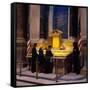 People Viewing the Constitution and Declaration of Independence-null-Framed Stretched Canvas