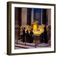 People Viewing the Constitution and Declaration of Independence-null-Framed Photographic Print