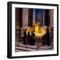 People Viewing the Constitution and Declaration of Independence-null-Framed Photographic Print