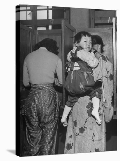 People Voting During Japanese Elections-Alfred Eisenstaedt-Stretched Canvas