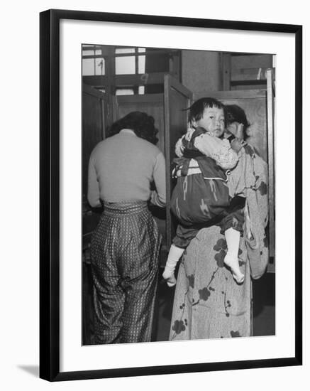 People Voting During Japanese Elections-Alfred Eisenstaedt-Framed Photographic Print