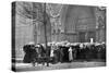 People Waiting in the Rain in Order to Attend a Service at Westminster Abbey, London, 1910-null-Stretched Canvas