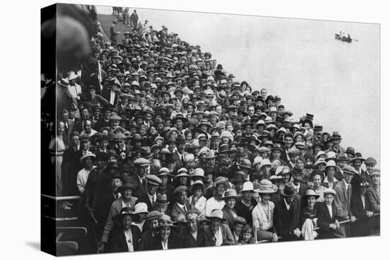 People Waiting to Go on a Boat Trip, Bournemouth Pier, August 1921-null-Stretched Canvas