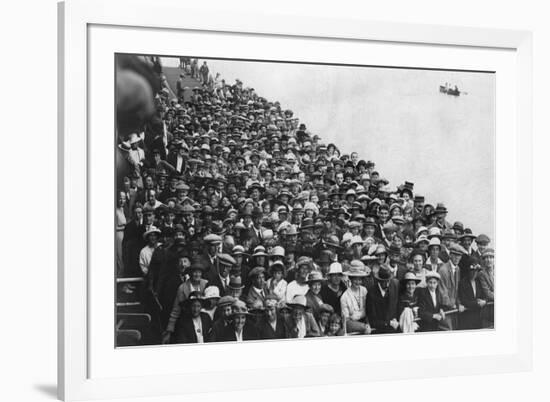 People Waiting to Go on a Boat Trip, Bournemouth Pier, August 1921-null-Framed Giclee Print