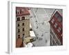 People Walk on the Market Square in Wroclaw, Poland. Top View.-Velishchuk Yevhen-Framed Photographic Print