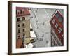 People Walk on the Market Square in Wroclaw, Poland. Top View.-Velishchuk Yevhen-Framed Photographic Print