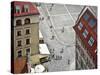 People Walk on the Market Square in Wroclaw, Poland. Top View.-Velishchuk Yevhen-Stretched Canvas