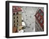 People Walk on the Market Square in Wroclaw, Poland. Top View.-Velishchuk Yevhen-Framed Photographic Print
