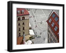 People Walk on the Market Square in Wroclaw, Poland. Top View.-Velishchuk Yevhen-Framed Photographic Print