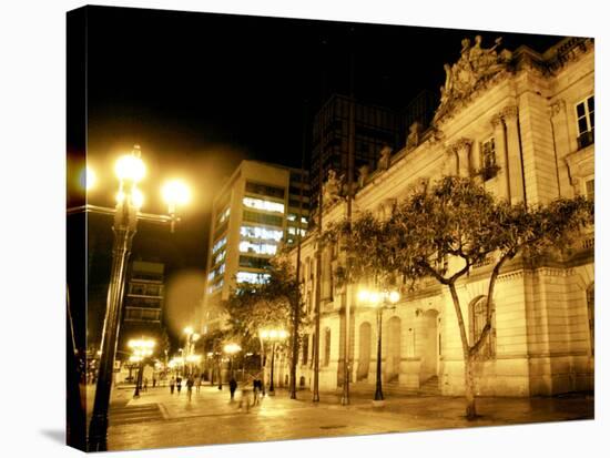 People Walk Past the San Francisco Palace in Bogota, Colombia, in This September 30, 2006 Photo-William Fernando Martinez-Stretched Canvas