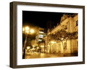 People Walk Past the San Francisco Palace in Bogota, Colombia, in This September 30, 2006 Photo-William Fernando Martinez-Framed Premium Photographic Print