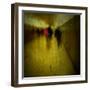 People Walking Along a Tunnel-Luis Beltran-Framed Photographic Print