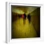 People Walking Along a Tunnel-Luis Beltran-Framed Photographic Print