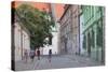 People Walking Along Kapitulska Street in Old Town, Bratislava, Slovakia, Europe-Ian Trower-Stretched Canvas