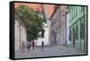 People Walking Along Kapitulska Street in Old Town, Bratislava, Slovakia, Europe-Ian Trower-Framed Stretched Canvas