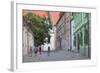 People Walking Along Kapitulska Street in Old Town, Bratislava, Slovakia, Europe-Ian Trower-Framed Photographic Print