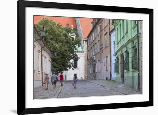 People Walking Along Kapitulska Street in Old Town, Bratislava, Slovakia, Europe-Ian Trower-Framed Photographic Print